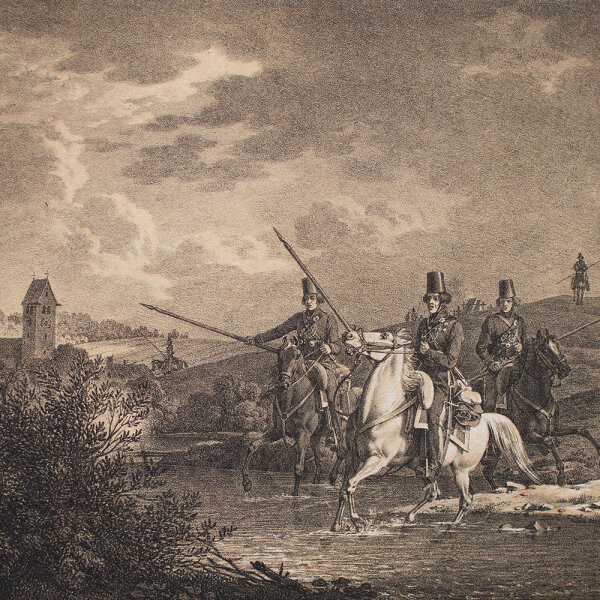 Carl Friedrich Heinzmann - Donische Kosacken - 1822 - Getönte Lithografie