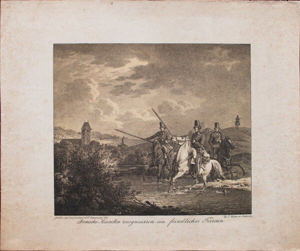 Carl Friedrich Heinzmann - Donische Kosacken - 1822 - Getönte Lithografie