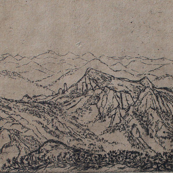 Otto Johannes Bähr - Die Latschenköpfe - 1947 - Radierung