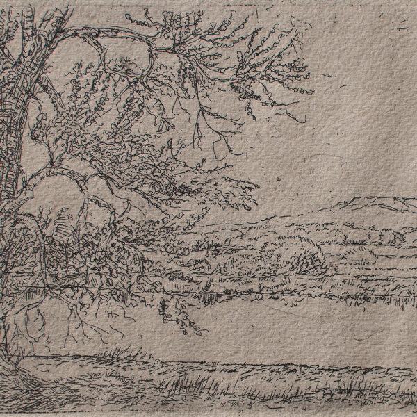 Otto Johannes Bähr - Flusslandschaft - 1947 - Radierung