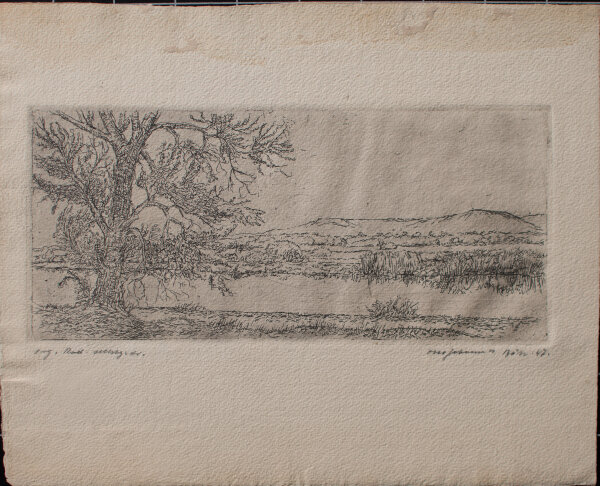 Otto Johannes Bähr - Flusslandschaft - 1947 - Radierung