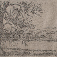 Otto Johannes Bähr - Flusslandschaft - 1947 - Radierung