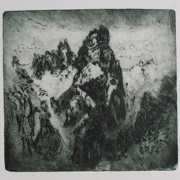 Hans Dietmann - Berglandschaft - o.J. - Farbradierung