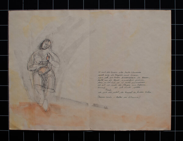 Unbekannt - Gedichtillustration Detlev von Lieliencron - um 1900 - Tinte, Aquarell