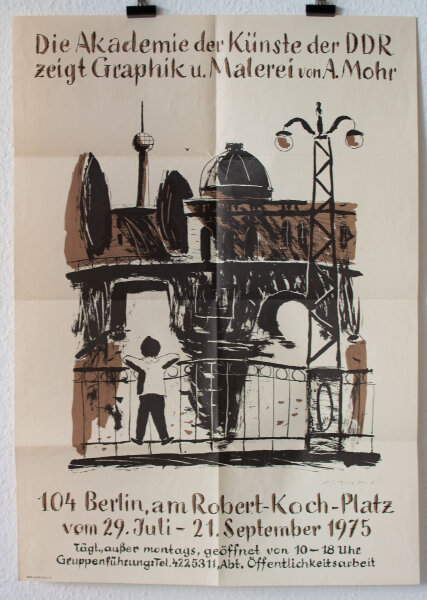 Arno Mohr - An der Museumsinsel, Ausstellungsplakat Arno Mohr 1975 - 1975 - Offsetdruck