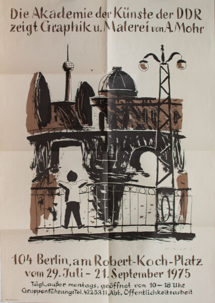 Arno Mohr - An der Museumsinsel, Ausstellungsplakat Arno Mohr 1975 - 1975 - Offsetdruck