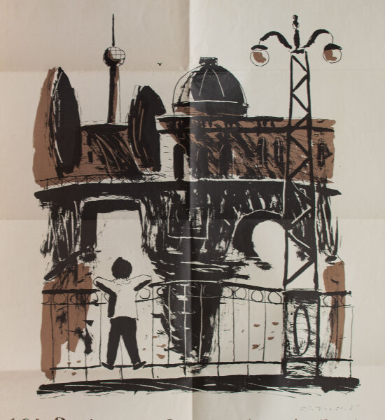 Arno Mohr - An der Museumsinsel, Ausstellungsplakat Arno Mohr 1975 - 1975 - Offsetdruck