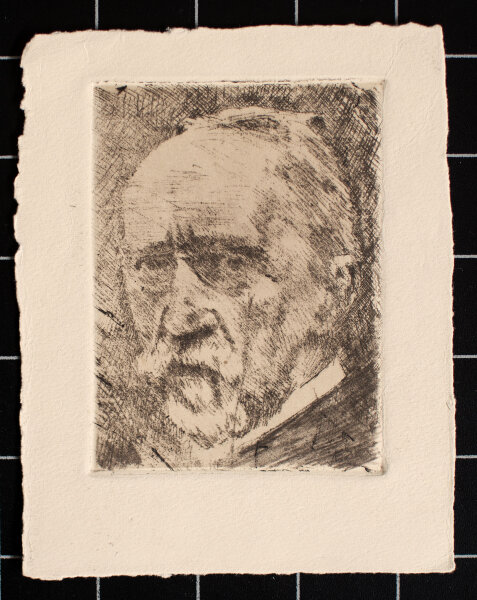 unbekannter Monogrammist - Porträt Robert Koch - o.J. - Radierung auf Büttenpapier