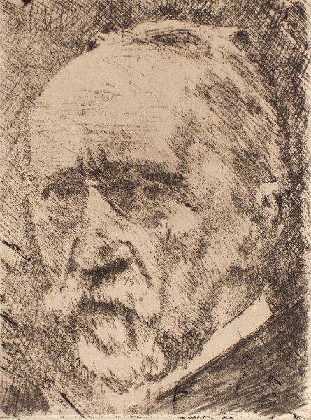 unbekannter Monogrammist - Porträt Robert Koch - o.J. - Radierung auf Büttenpapier