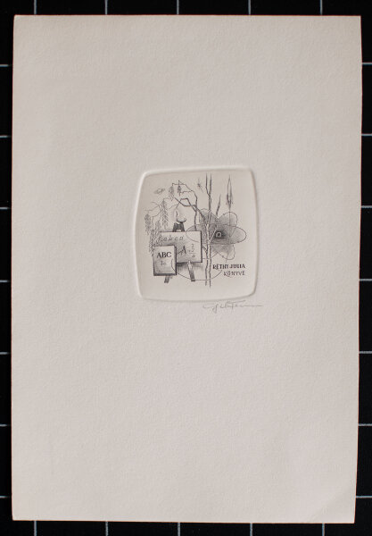 Ferenc Gal - Exlibris Réthy Julia Könyve - o.J. - Radierung