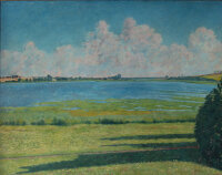 Monogrammist A R - Landschaft, Brandenburg - o.J. - Öl auf Hartfaser