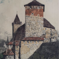 Rudolf Veit - Nürnberg, Burg - o.J. - Farbradierung