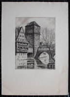 Rudolf Veit - Nürnberg, Henkersteg - o.J. - Radierung