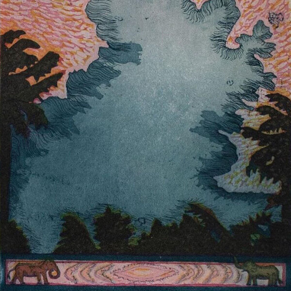 Charlotte Herzog von Berg - Columbus Dream - 1993 - Farbradierung