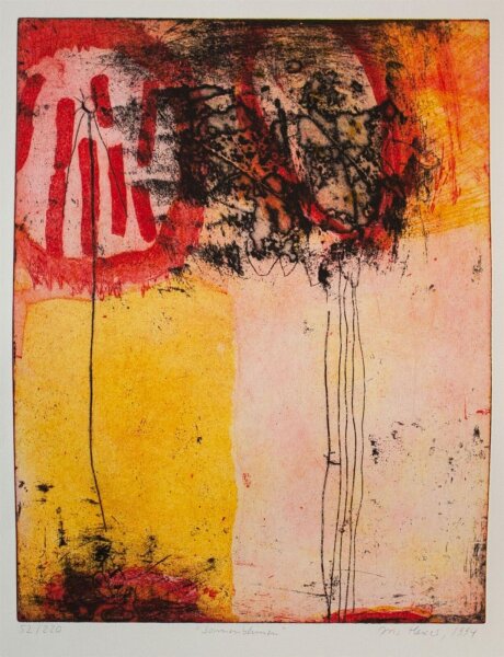 Iris Mexer - Sonnenblumen - 1994 - Farbradierung