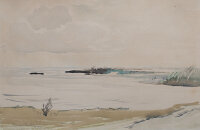 Sanna Schubring - Uferlandschaft - 1943 - Aquarell auf...