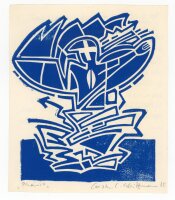 unleserlich signiert - Neujahrsgrafik Phönix" -...