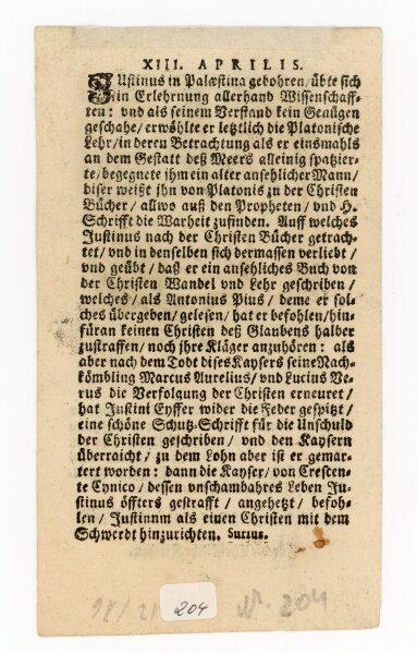 unbekannt - Justinus - o.J. - Kupferstich