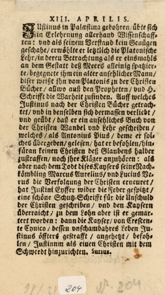unbekannt - Justinus - o.J. - Kupferstich