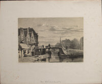 Jan Weissenbruch - Leidschendam Historische Stadtansicht - o.J. - getönten Lithografie