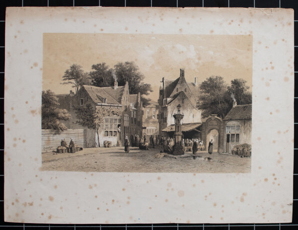 Pieter Gerard Vertin - Historische Stadtansicht - o.J. - getönten Lithografie