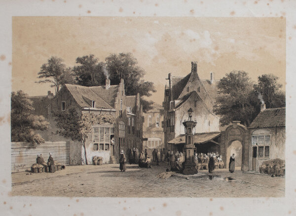 Pieter Gerard Vertin - Historische Stadtansicht - o.J. - getönten Lithografie