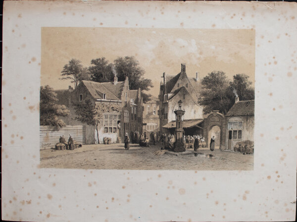 Pieter Gerard Vertin - Historische Stadtansicht - o.J. - getönten Lithografie