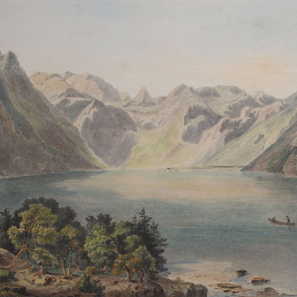 Leopold Rottmann - Königssee - o.J. - aquarellierte Lithografie