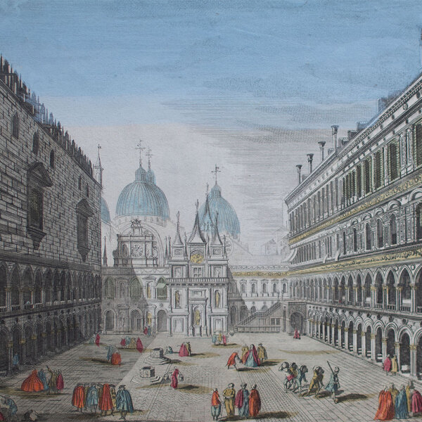 unbekannt - La Palais du Doge de Venice - o.J. - colorierter Kupferstich