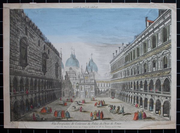 unbekannt - La Palais du Doge de Venice - o.J. - colorierter Kupferstich