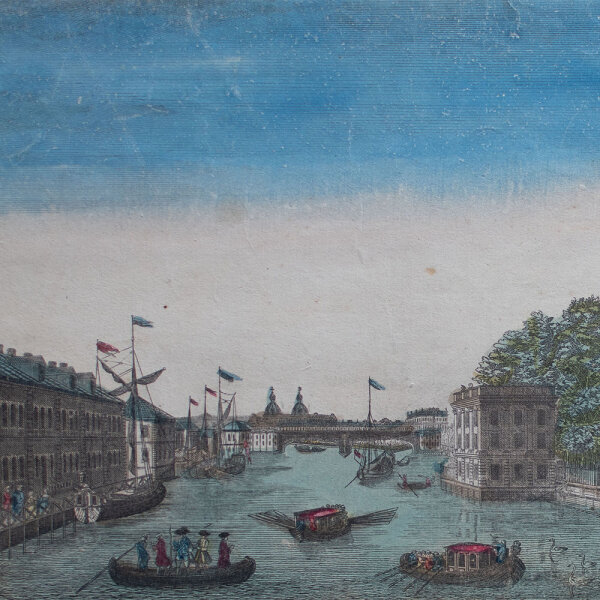 unbekannt - Vue de St. Petersbourg - o.J. - colorierter Kupferstich