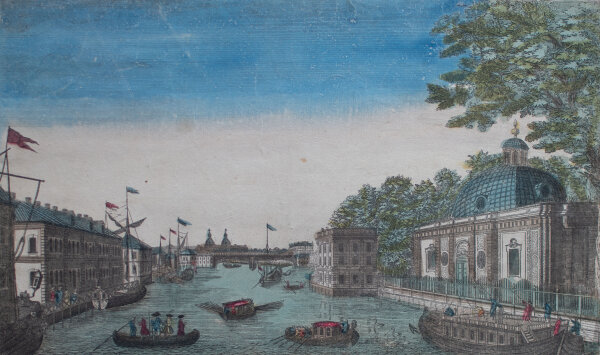 unbekannt - Vue de St. Petersbourg - o.J. - colorierter Kupferstich