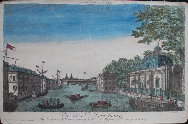 unbekannt - Vue de St. Petersbourg - o.J. - colorierter Kupferstich
