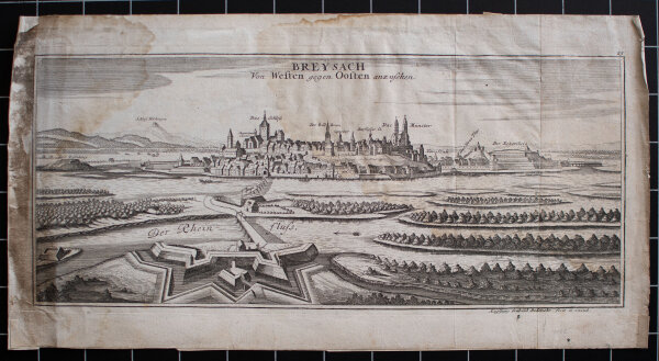 Gabriel Bodenehr der Ältere - Breysach Von Westen gegen Osten anzusehen - o.J. - Kupferstich
