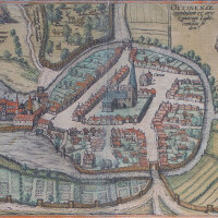 Georg Braun und Franz Hogenberg - Oitinense - Tonderensis - o.J. - colorierter Kupferstich