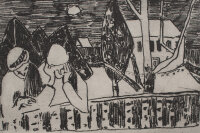 Hans Meyboden - Das verlassene Haus - o.J. - Radierung