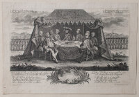 Johann Philipp Haid - Der König in Preußen im Kriegsrath - o.J. - Kupferstich auf handgeschöpftem Büttenpapier