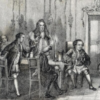 F. Rudolph - Das Tabaks-Collegium des Friedrich Wilhelm des I. - o.J. - Stahlstich