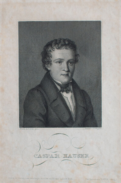 F. Wagner - Porträt Kaspar Hauser - o.J. - Stahlstich