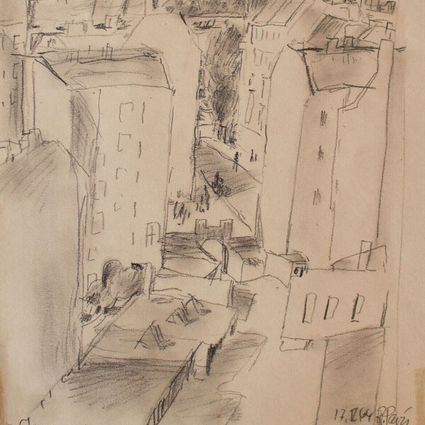 Ronald Paris - Berlin Boxhagener Straße - 1964 - Bleistift