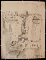 Ronald Paris - Berlin Boxhagener Straße - 1964 - Bleistift