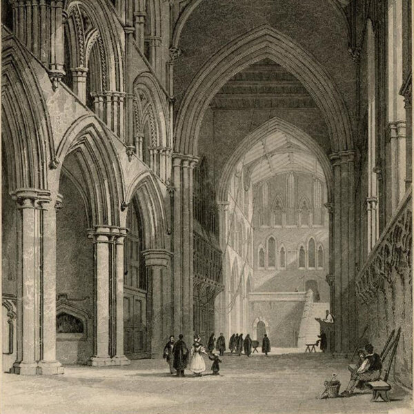 unbekannt - Kircheninneres - o.J. - Stahlstich