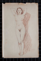 Max Lefeber - Weiblicher Akt - o.J. - Rötel, Kohle