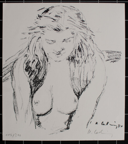 Roland Ladwig - Weiblicher Akt - 1984 - Lithografie
