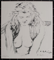 Roland Ladwig - Weiblicher Akt - 1984 - Lithografie