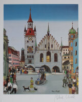 Petra Moll - Talburgtor (Rathausturm), München - o.J. - Offsetdruck