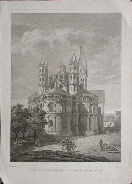 Hegi - Stifts-Kirche St. Aposteln in Köln - o.J. - Stahlstich