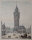 John Coney - Clock Tower Bergues - o.J. - kolorierte Lithografie