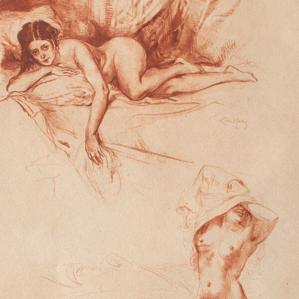 Almery Lobel Riche - Femmes nues - o.J. - Radierung mit Vernis mou auf Bütten