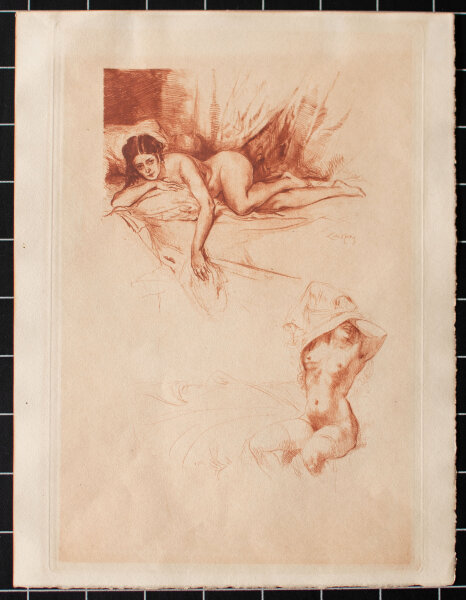 Almery Lobel Riche - Femmes nues - o.J. - Radierung mit Vernis mou auf Bütten